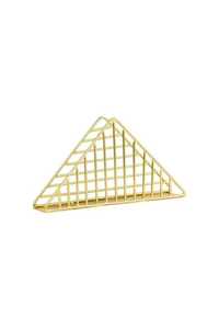 Support de boîte à mouchoirs triangulaire en métal doré, organisateur moderne pour la décoration de la maison ou de l'hôtel - Product Image 1