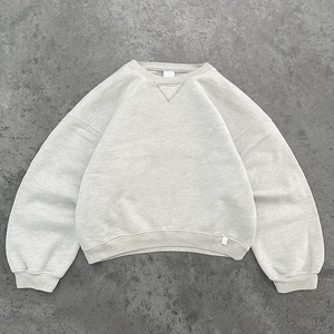 เสื้อฮู้ดดี้ผ้าฝ้าย 100% ไซส์ใหญ่พิเศษ 500gsm ผ้าเฟรนช์เทอร์รี่เนื้อนุ่ม ชุดเซ็ตสเวตเตอร์สีพื้น พิมพ์ลายตามสั่ง ปักลาย 3 มิติ คุณภาพสูง - Product Image 5