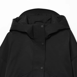 Personalized Women's Hoodie <b>Jacket</b>, Cropped Waterproof Windbreaker for Street Style & Commute Wear - Product Image 3