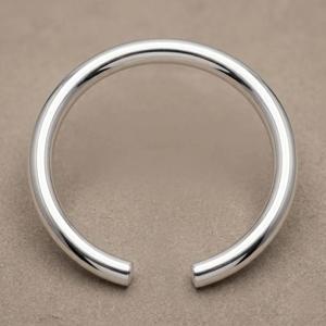 Handmade Heavy <b>Solid</b> Brass <b>Silver</b> Plated Torque Bangle Thick Mens Brass Cuff Chunky Minimalist Bangle High End Artisan Jewelry - Product Image 4