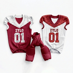 Nouvel ensemble d'uniformes de football américain sublimés camouflage marine pour jeunes et adultes - Product Image 2
