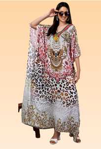 Vestido Kaftan Elegante para Mujer – Kaftan Holgado Estampado para la Colección de Verano - Product Image 2