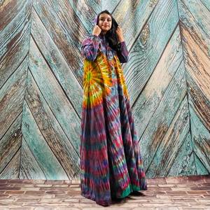 Prix usine en gros 100% rayonne cravate teinture Kimono plage couvrir ample confortable été veste Boho Style Kimono - Product Image 4