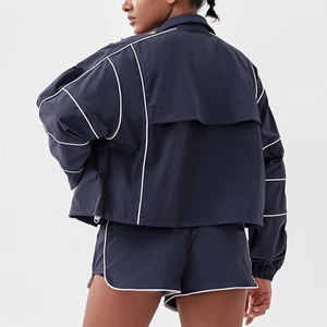 Ensemble survêtement coupe-vent imprimé pour femme, respirant, hiver, décontracté, élégant, écologique, léger, OEM - Product Image 3