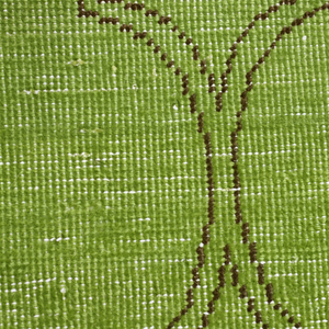 Tapis décoratif DECORDEC en laine vert olive, motif quadrifoliaire, antidérapant, écologique, pour salon, hôtel, villa - Product Image 3