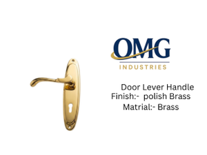 Polished Brass Finish Lever Door <b>Handle</b> Lockset for Wood Glass Aluminum Steel Doors wholesale - Product Image 3