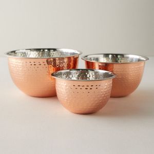 Corbeille à fruits en cuivre, bol décoratif pour table à manger, centre de table fait main, décoration de cuisine moderne, fabricant OEM ODM Inde - Product Image 4