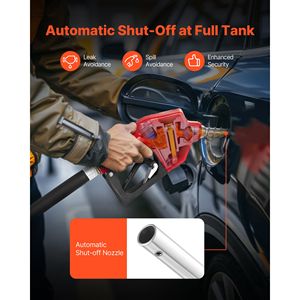 Ugello Automatico per Carburante da 3/4 Pollici NPT, Portata Massima 11,8 GPM, Blocco Grilletto a 3 Velocità con Spegnimento Automatico per Iniettori Diesel e Gas - Product Image 3