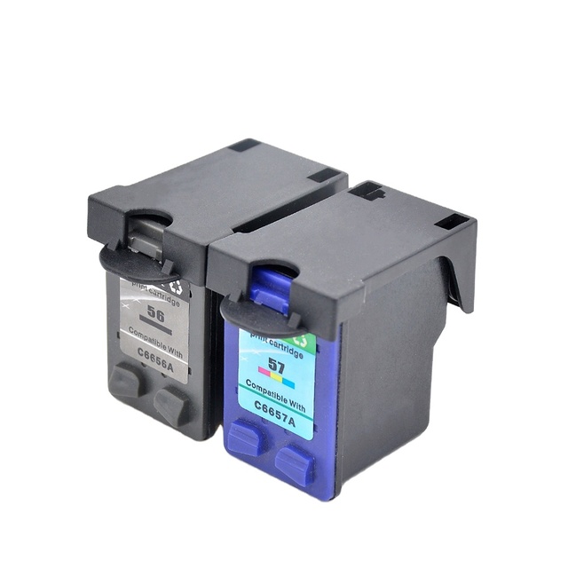 Tatrix 56 57 Remanufactured Inkjet Ink Cartridges for HP PSC 1315 Photosmart 7960 PSC 1350 Cartucho