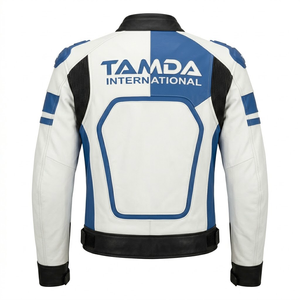 Custom <b>Biker</b> Leather <b>Jacket</b> Men's Motorcycle Racing | Motorbike Auto Racing Wear Online Sale - Product Image 2