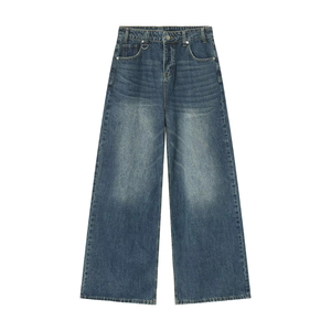 Pantalones Vaqueros Rectos de Pierna Ancha para Hombre, 100% Algodón Tejido, Ecológicos, de Secado Rápido, Ligeros, Personalizables y a la Moda - Product Image 3