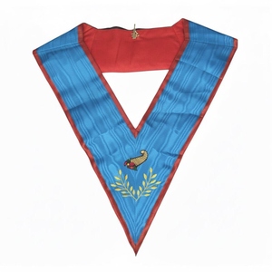 Collar Masonico Saltire Lauderdale para Maestro de Banquetes, Insignia de Oficial, Bordado a Máquina, Rito Francés, Cuentas Masónicas, Imán de Lona 3D - Product Image 3