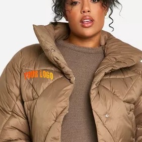 High Quality Thick Warm Outdoor Quilted Coat Waterproof Short length Stand Collar Solid Collar Zipper <b>Crop</b> Women <b>Puffer</b> <b>Jacket</b> - Product Image 3