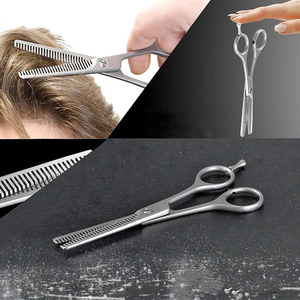 Tijeras de entresacar de precisión con dientes, tijeras de corte para peluquería y barbería, tijeras de entresacar de acero inoxidable, tijeras de peluquería y barbería. - Product Image 6