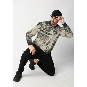 Chaqueta Bomber de Satén con Cuello Alto Bordado Personalizado para Hombre, 100% Poliéster, Transpirable y Reversible para Invierno - Product Image 4