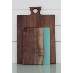 Planche à découper en bois et résine naturelle pour cuisine bio, planche de cuisine en bois et époxy de luxe pour offrir en cadeau - Product Image 1