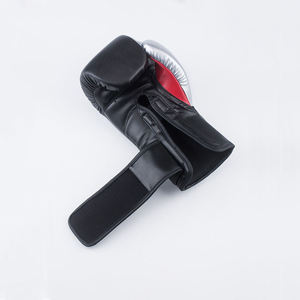 Gants de boxe en cuir avec rembourrage en mousse supplémentaire, fermeture auto-agrippante, évacuation de l'humidité et confortables pour l'entraînement de combat - Product Image 2