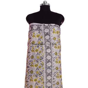 beautiful Hand block print <b>sarong</b> floral printed <b>sarong</b> cotton <b>sarong</b> hand made scarf jaipuri printed free size for <b>beach</b> wear - Product Image 6