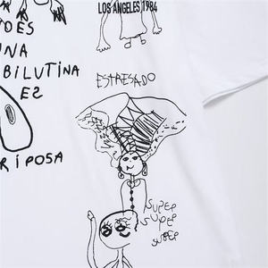 Camiseta de Algodón Estampada Personalizada para Mujer, Holgada, de Manga Corta, Veraniega, Ecológica, Transpirable, de Secado Rápido, Informal - Product Image 5