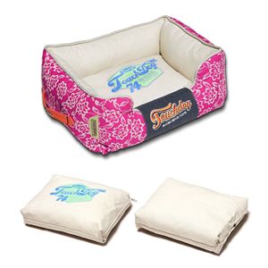Cama Rectangular Premium para Perros con Diseño de Pétalos de Rosa, Camas Premium para Mascotas - Product Image 2