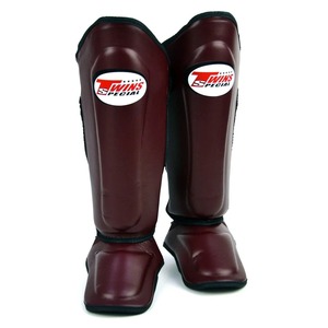Protège-tibias Twins Muay Thai en cuir de vachette véritable léger de qualité supérieure, protection de base pour la boxe et le MMA, logo personnalisé, différentes tailles - Product Image 1