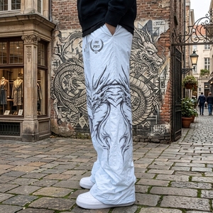 Pantalon Baggy en Toile de Nylon Professionnel Décontracté Sportif Respirant Écologique Séchage Rapide Taille Élastique Maximum - Product Image 5