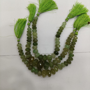 100% grenat vert naturel à facettes Rondell pierres précieuses perles en gros coupées pour la fabrication de bijoux fournisseur fait à la main faisant des bijoux - Product Image 2