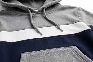ONETEN APPARELS <b>Men's</b> Color Block <b>Hoodie</b> Plus Size Cotton French Terry Pullover Sweatshirt - Product Image 6