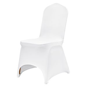 Coprisedie Universali in Spandex Elasticizzato Lavabili e Rimovibili con Fronte Arcuato per Feste e Matrimoni - Product Image 1