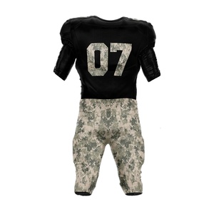 Uniforme de Fútbol Americano Personalizado con Camuflaje Digital Negro y Conjunto de Pantalones Integrados, Fabricante OEM, Venta al Por Mayor - Product Image 2