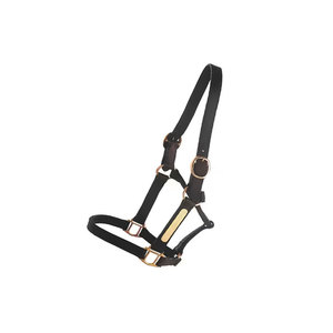 Nylon Horse Halter With Patterned Design And Brass Hardware For <b>Equestrian</b> Use - Product Image 4