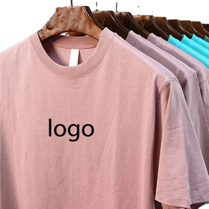 เสื้อยืดไหมพรมทรงหลวมไหล่ตก ผู้ชาย คุณภาพสูง น้ำหนัก 180 กรัม รับสกรีนโลโก้ ทรงเข้ารูป สไตล์ลำลอง สีพื้น - Product Image 1