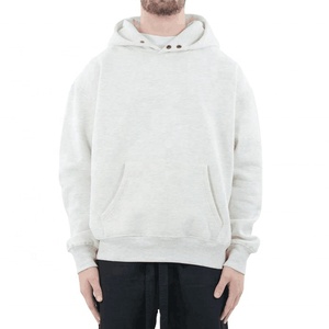 Nouveau produit 100% pur coton couleur unie hommes surdimensionné sweat à capuche lourd décontracté ample hommes sweats à capuche vierges 2026 - Product Image 4