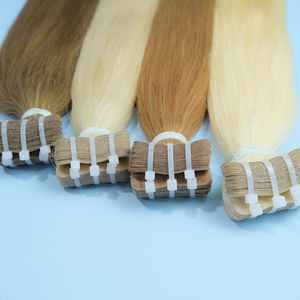 Cinta recta natural Remy alineada con cutícula súper estirada doble a precio de fábrica de calidad superior-en varios colores sin químicos - Product Image 4