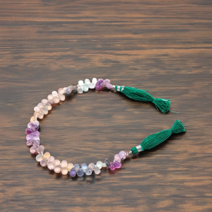 Cuentas de piedra redondas de fluorita de 4mm de alta calidad pulidas y facetadas para pulseras DIY y fabricación de joyas cuentas sueltas - Product Image 1