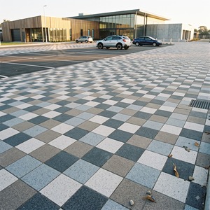 Carreaux de sol extérieurs en céramique 400x400mm, épaisseur 12mm - Finition mate robuste, antidérapants et résistants à l'usure pour allées et usage commercial - Product Image 4