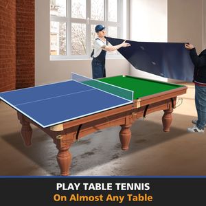 Tavolo da Ping Pong Pieghevole e Portatile Blu da 8 Piedi, Piano di Conversione per Tennis da Tavolo per Giochi al Chiuso - Product Image 5