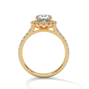 แหวนเพชรทองคำ 14K เพชรเพาะเลี้ยงในห้องปฏิบัติการ แหวนทองคำแท้ 18K สำหรับผู้หญิง สไตล์คลาสสิก รับรองโดย IGI แหวนหมั้น แหวนครบรอบ - Product Image 5