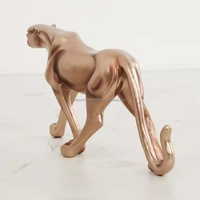 Grande statue de tigre, léopard, gorille, lion en aluminium coulé, écologique, décoration d'intérieur, design moderne, utilisation en intérieur, Impex