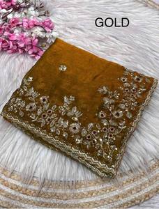 Indian Ethnic Fancy <b>Designer</b> Partywear Saree with Sequins Work for All Special Occasion and Function for Women Trendy Outfit - Product Image 2