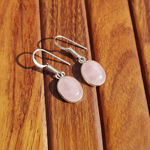 ต่างหูทองเหลืองทำมือประดับด้วยหินธรรมชาติ สไตล์ชาติพันธุ์ เหมาะสำหรับใส่ในเทศกาลและใช้ในชีวิตประจำวัน ราคาโรงงาน - Product Image 3