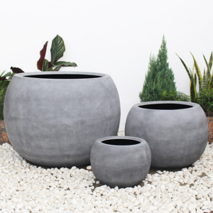 Macetas AURORA de Poliresina, Juego de Macetas Ecológicas para Jardín Exterior con Orificios de Drenaje, Ligeras y Duraderas para un Estilo Moderno - Product Image 4