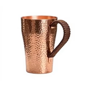 Copper Cup And Mug With Black Handle Minimalist Quality Decorative Pure Copper Customized <b>Beer</b> Tea Coffee Mugs In Wholesale Cost - Product Image 1