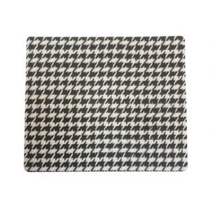 Tissu tissé en laine/polyester biologique 300 g/m², motif pied-de-poule, beige café, écologique, léger, couleur beige café - Product Image 1