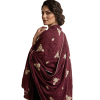 Lot de 12 châles en voile de coton AHE pour femmes, brodés de fleurs et de strass, doux, légers et respirants pour usage quotidien