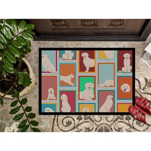 Lots Cream Golden Retriever Non-Slip <b>Doormat</b> 24H X 36W Indoor Outdoor Entryway Rug <b>Washable</b> Low Pile Front Door Mat - Product Image 3