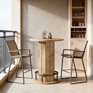 High Bar <b>Table</b> <b>Foldable</b> Plastic Cocktail <b>Table</b> for Home Basement Outdoor Hotel with <b>Leg</b> Base Bar Furniture - Product Image 6