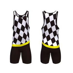 One-piece Wrestling <b>Singlet</b> <b>for</b> <b>Men</b> Custom Transparent Polyester Quick-Dry O-Neck Bodysuit Overalls Body Wear Uniform - Product Image 2