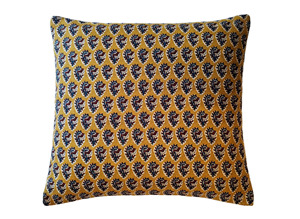 Housse de coussin en coton imprimée à la main avec passepoil, 100 % coton, rose pastèque, pour canapé, lit et décoration intérieure - Product Image 2