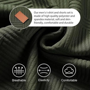 Conjunto de Dos Piezas de Verano para Hombre, Camiseta de Manga Corta y Pantalones Cortos, Estilo Casual y Deportivo, Elegante y de Alta Gama - Product Image 4